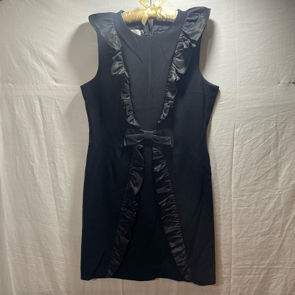 Rickie Freeman for Teri Jon Black Crepe cocktail Dress size 14. - Picture 1 of 7